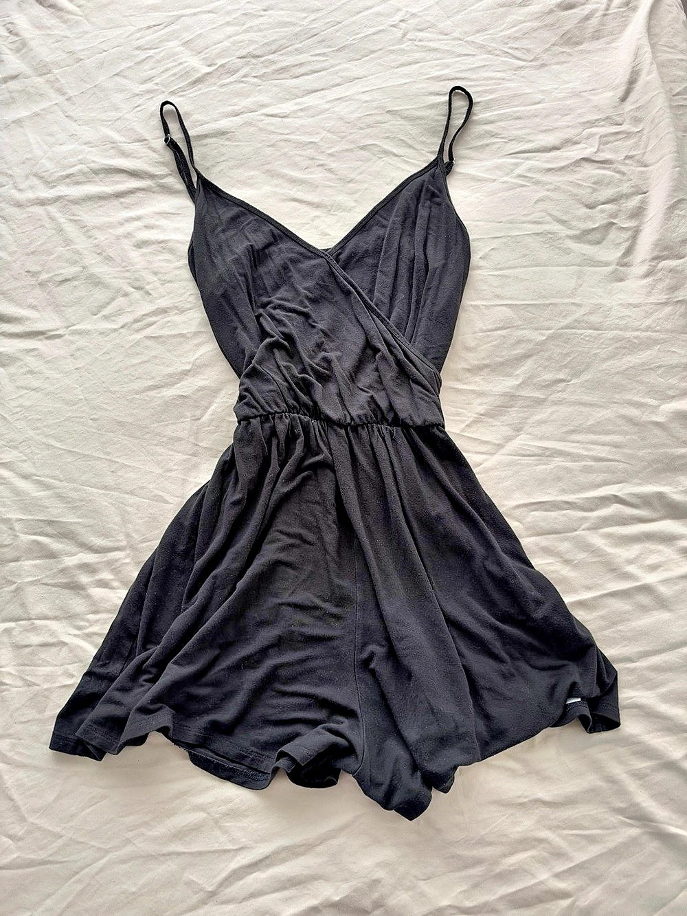 Hollister Black Wrap Romper